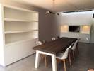 eettafels op maat - Tafel op maat met  RAL 9010 wit gespoten poten en 7 cm dik massief eikenhouten blad.JPG